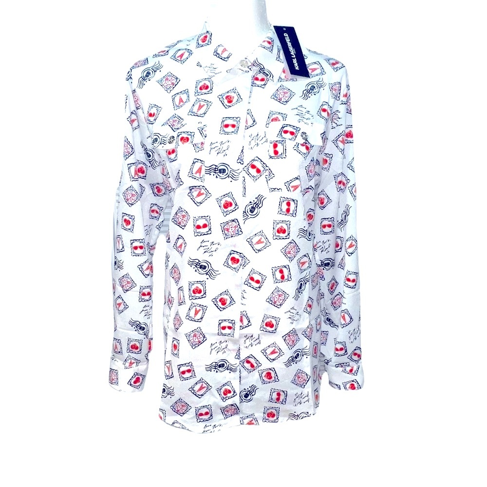 NWT Karl Lagerfeld Oversized Button-Up